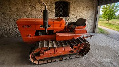 TRATTORE CINGOLATO FIAT 455 CM DIESEL DOCUMENTI IN