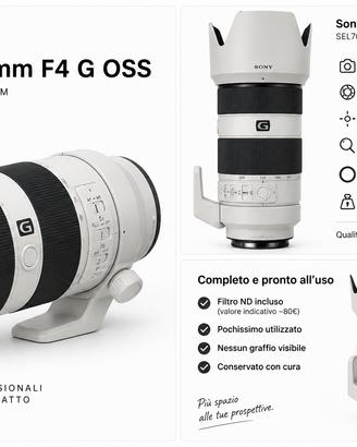 Sony FE 70-200mm F4 G OSS – condizioni eccellenti