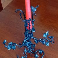 porta candela vintage nero 