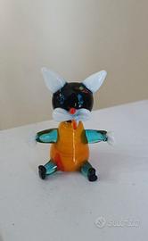 Piccolo gatto in vetro di Murano