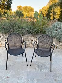 Coppia di sedie da giardino emu in metallo (Modell