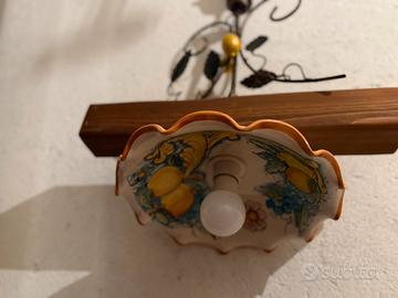 lampadario in ferro battuto