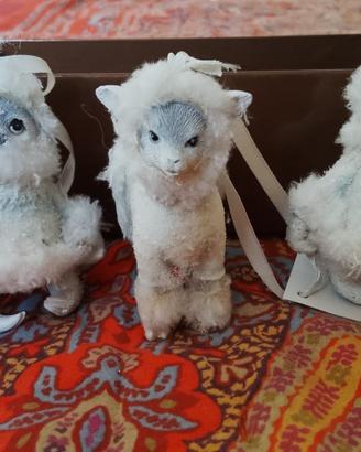 Pupazzetti di cotone per decorazioni natalizie EDG