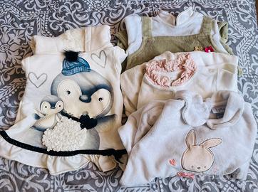 Lotto 4 pezzi mix neonata invernale