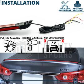 SPOILER LED Posteriore Auto Universale, CARBON