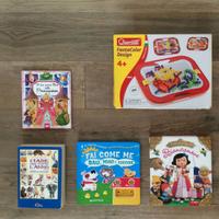 Blocco 1 Gioco e 4 Libri Bambina 4-8 anni