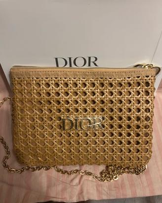 Pochette Dior beauty im rafia intrecciata