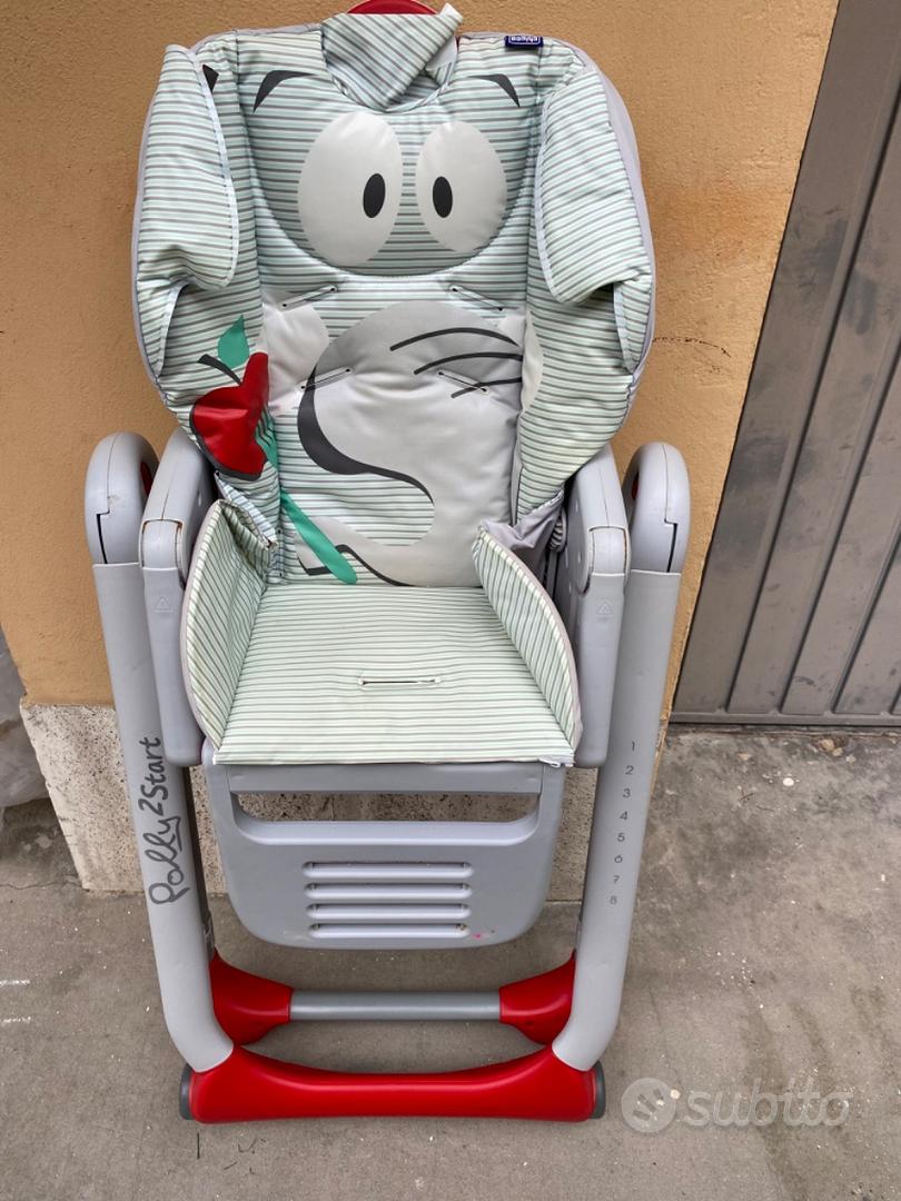 Mash Seggiolone Pieghevole Per Neonati E Bambini - Legno Faggio Salvia Con Cuscino E Vassoio Regolabile
