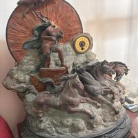 Orologio da esposizionebiga in terracotta dell 800