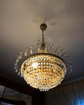 Lampadario Swarovski con abat jour