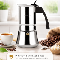 Caffettiera Italiana FAGOR 10 Tazze in Acciaio