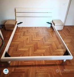 Struttura letto legno bianco 160x190