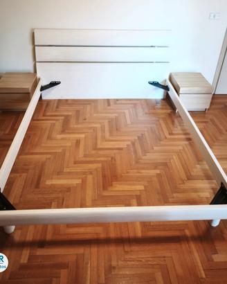 Struttura letto legno bianco 160x190
