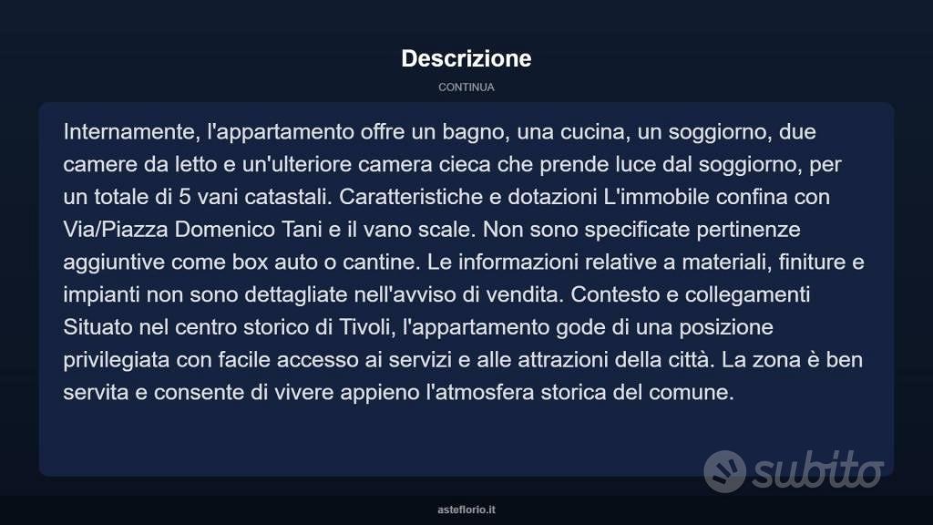 Appartamento – Tivoli, Paterno - Altro