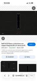 Piano cottura induzione cappa integrata neff