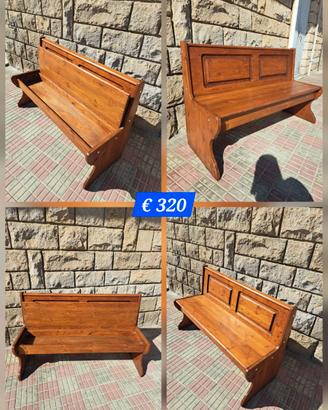 Panca Cassapanca in legno con vano in legno Massel