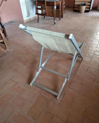 sdraio alluminio con tela beige