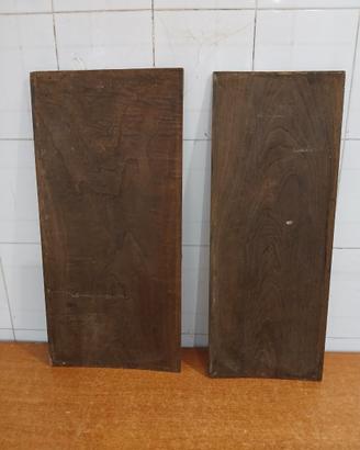 Coppia di Pannelli Antichi, Legno Noce.
