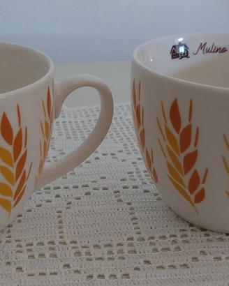 Coppia di Tazze da Colazione Mulino Bianco