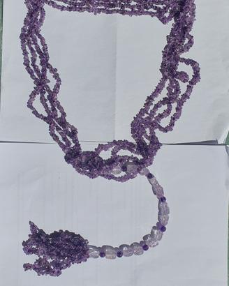 collana multifilo vera ametista 