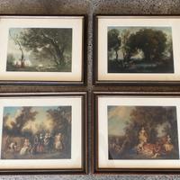 4 stampe in cornice Maestri Francesi