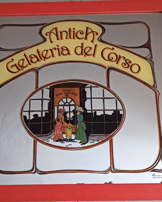 Specchio Antica gelateria del corso vintage anni 8