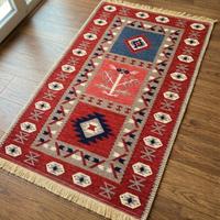 Tappeto Kilim 60x90 Nuovo 100% Cotone Stile Etnico