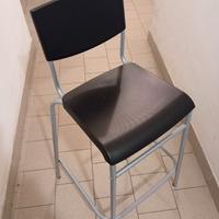 IKEA STIG Sgabello bar con schienale, nero/nero