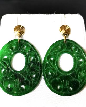 orecchini in oro giallo 18 Kt. con pendenti