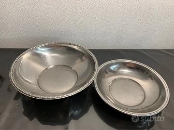 Coppia di ciotole vintage metallo argentato Sant'M