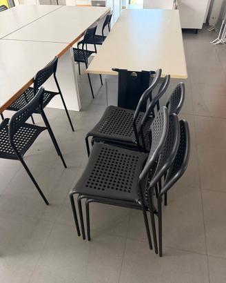 Sedie ufficio/design nere impilabili – stock