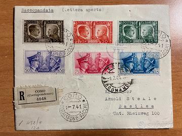 1941 -Asse Roma-Berlino su raccomandata estero