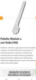 paletto recinzione in cemento e graniglia di marmo