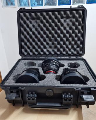 XEEN 24mm 50mm 85mmT1.5 FF Canon EF più valigia