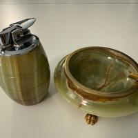 Accendino Ronson base e posacenere in onice