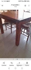 Tavolo in legno massello per soggiorno/studio