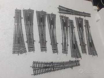 lotto 10 scambi modellismo ferroviario h0 