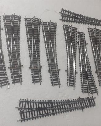 lotto 10 scambi modellismo ferroviario h0 