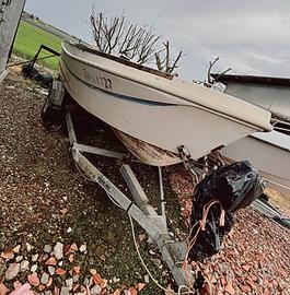 Barca+carrello+reti da pesca