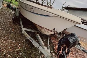 Barca+carrello+reti da pesca