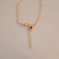 Bracciale con ciondolo a cuore a fine bracciale