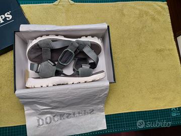 Sandali Uomo -- DockSteps -- In gomma e Cuoio - 43