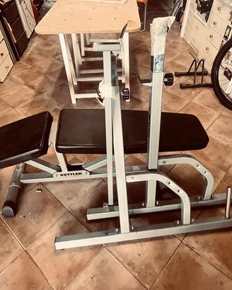 Panca con porta bilancere professionale