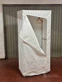 Armadio guardaroba in tela e metallo 180x100x55 cm