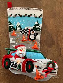 calza Befana e Natale cucita a mano - Formula 1