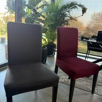 6 Sedie Bergmund con copertura grigia e 3 bordeaux