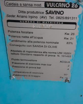 caldaia per riscaldamento 