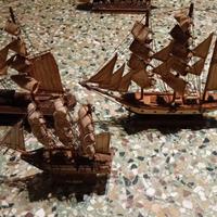 3 velieri in legno vintage – modellini nautici