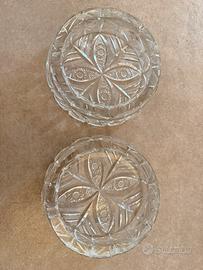 Due posaceneri cristallo Bobemia pregiato