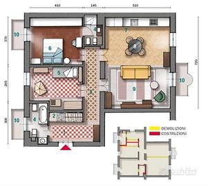 Trilocale con balcone a Monza a 700 euro